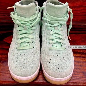 NIKE-AF 1 Ultra Flyknit mint green. Women’s size 8/men’s 6.5